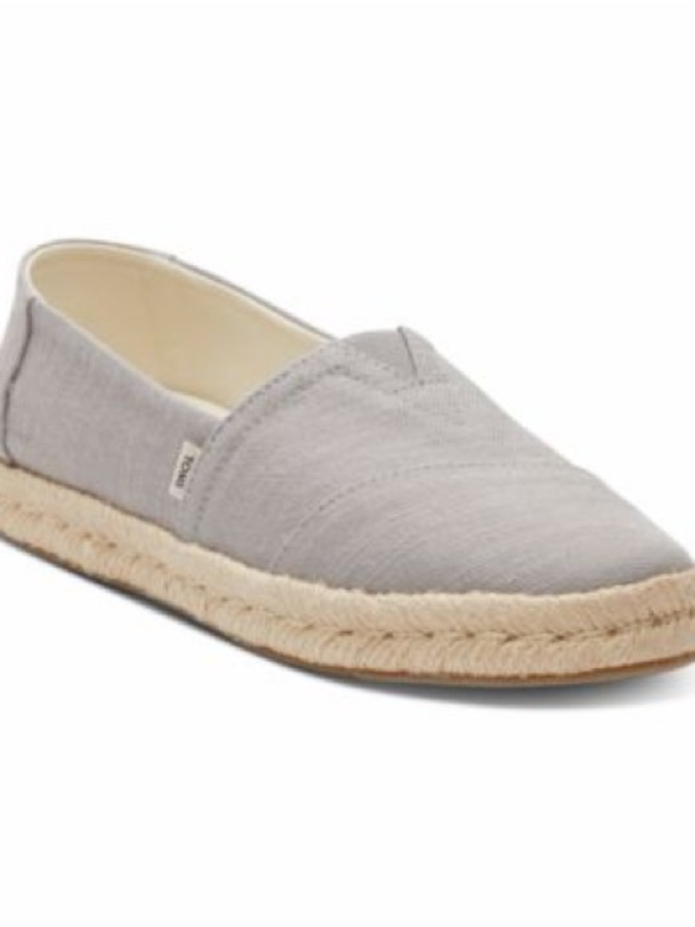 Toms Gray Canvas Espadrille Alpargata Rope Women’s 7